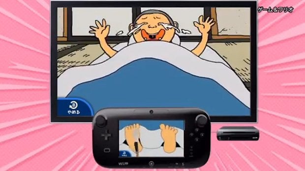 Tickle sleeping children's feet in Game & Wario