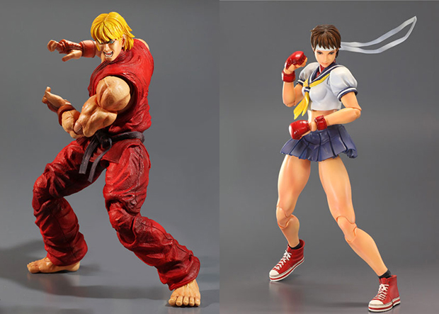 Play Arts Kai next Street Fighter toys are Ken & Sakura