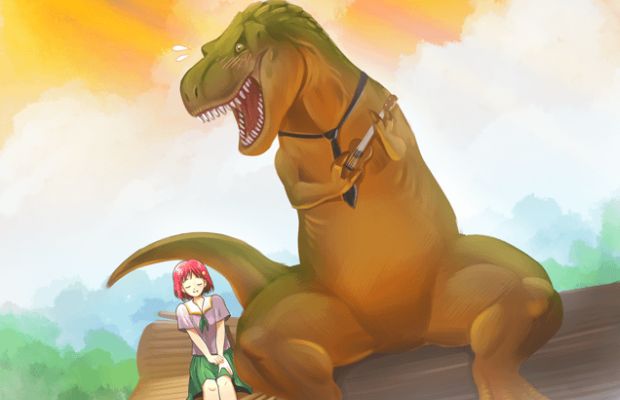In which you date a ukulele-playing T-rex named Taira