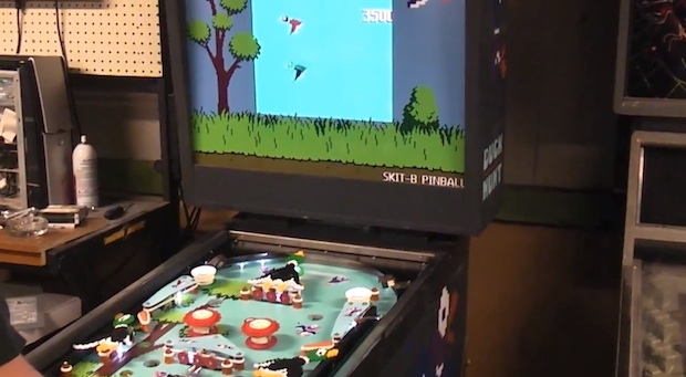 This Duck Hunt pinball machine is a beauty