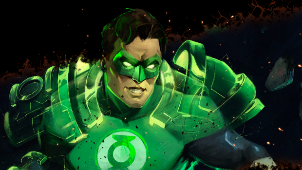 Green Lantern crashes jets on foes in Infinite Crisis
