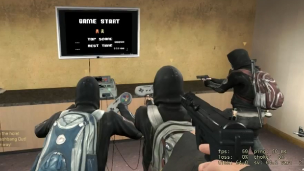 Play Super Mario Bros. within a Counter-Strike map
