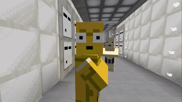 First five minutes of Star Wars recreated in Minecraft