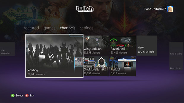 Watch Twitch on Xbox 360 with the new dedicated app
