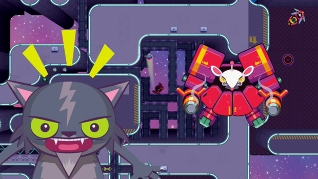Scram Kitty is an anti-gravity war against mice in mechs