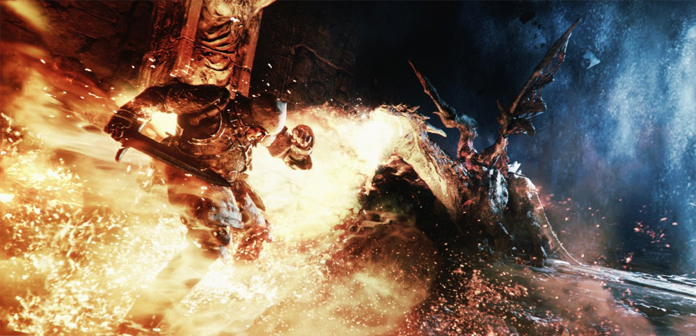 Deep Down a ways away, not related to Dragon's Dogma