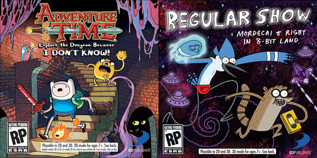 Scope these Adventure Time, Regular Show game covers