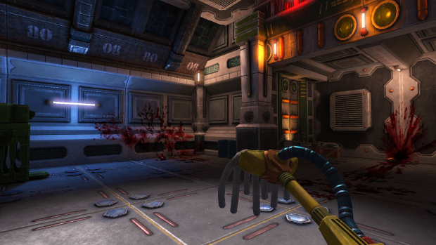 First-person mopping space guts in Viscera Cleanup Detail