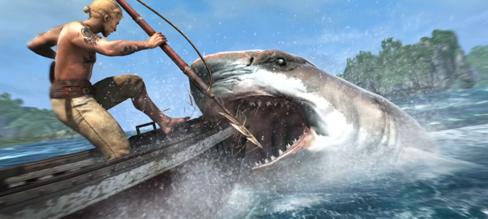 Harpoon sharks and explore the sea in Assassin's Creed IV