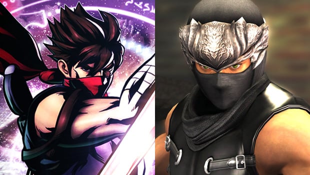 Shinobi clash! Ryu Hayabusa vs. Strider Hiryu