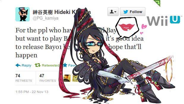Kamiya's Tweet about Bayonetta Wii U spurs fan campaign