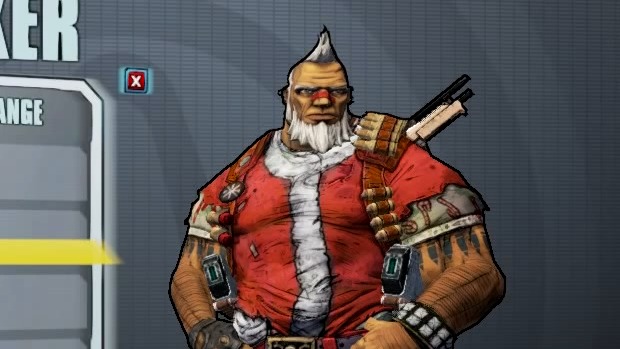 Borderlands 2 Christmas customizations shown in video