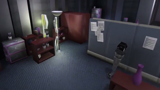 Eat furniture and hide from security in Not the Robots