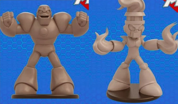 Mega Man Board Game shows off Guts Man and Fire Man