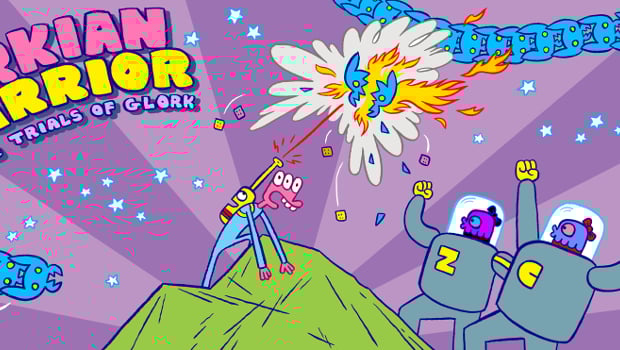 A Glorkian Warrior approaches