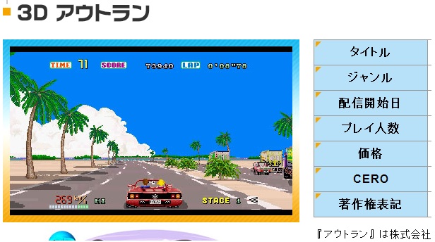 3D Outrun has a clear release date in Japan