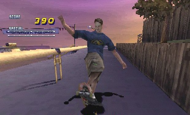 Tony Hawk's Pro Skater originally starred Bruce Willis with a gun
