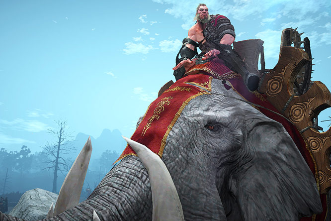 Mount giant war elephants in Black Desert