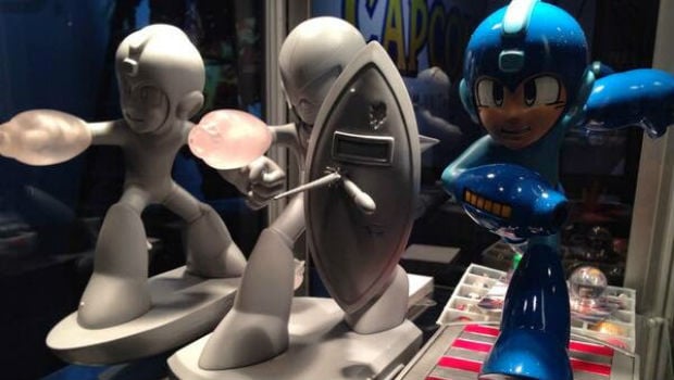 Mega Man got a spot on the E3 showfloor after all, in statue form