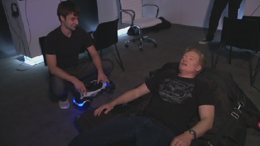 Conan O'Brien visits E3 again this year, gets cozy with Project Morpheus