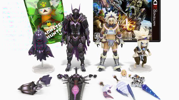 Loads of Monster Hunter 4G limited edition items and accessories