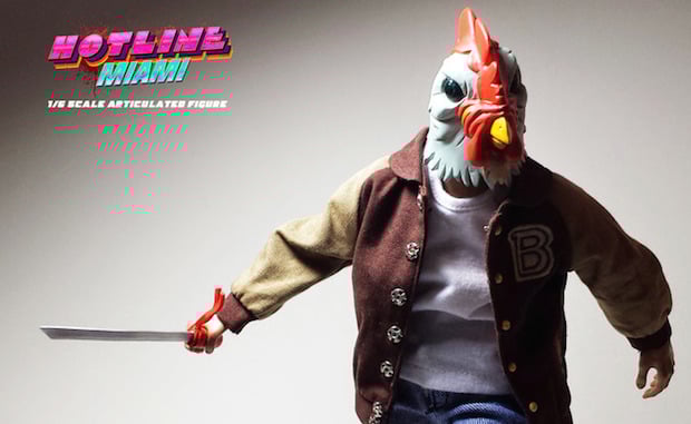 Oh my god I need this Hotline Miami figure in my life
