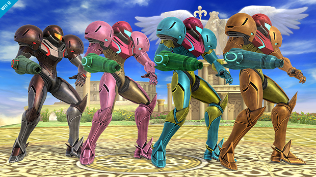 All Smash Bros. characters get 8 color variants, here are all Samus'