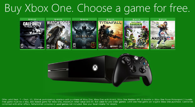 Microsoft offers free game if you buy an Xbox One next week