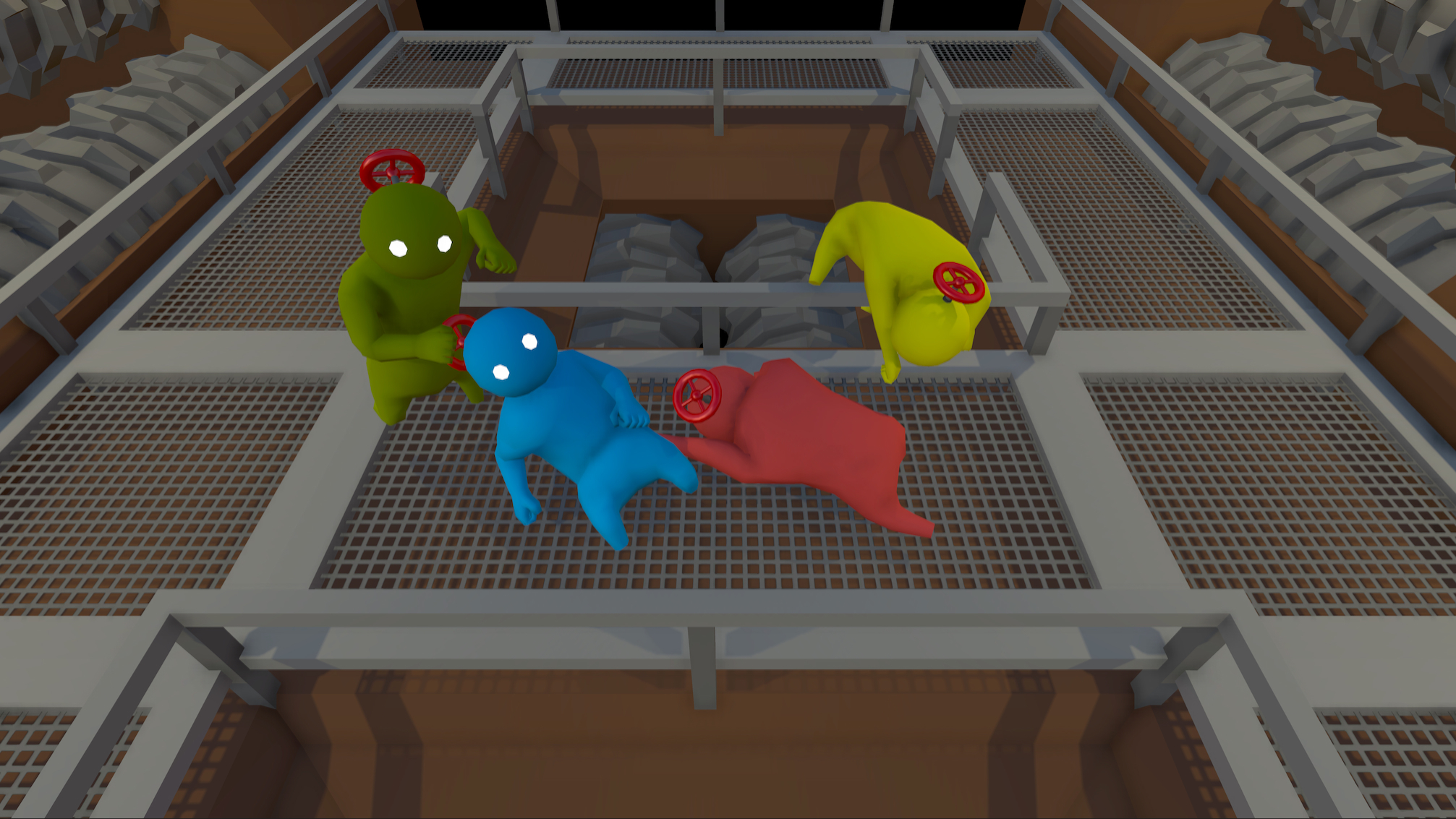 I doubt you have 4 controllers, but Gang Beasts is coming to PS4