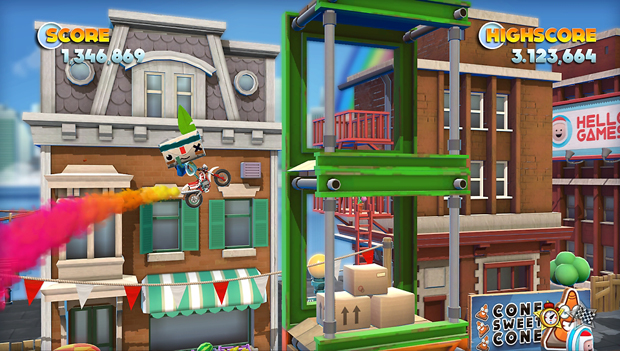 Tearaway is back with a cameo in Joe Danger 2 for PS Vita