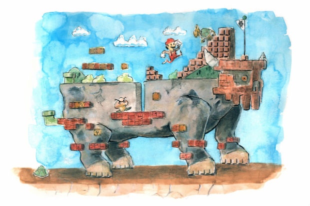 This Shadow of the Colossus and Mario mashup is very cool