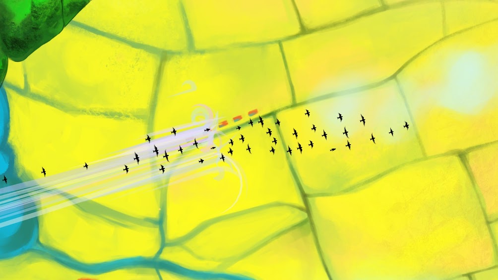 Take flight with a flock of birds in Gathering Sky