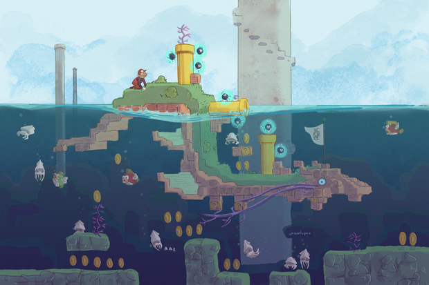 Mario meets Shadow of the Colossus again