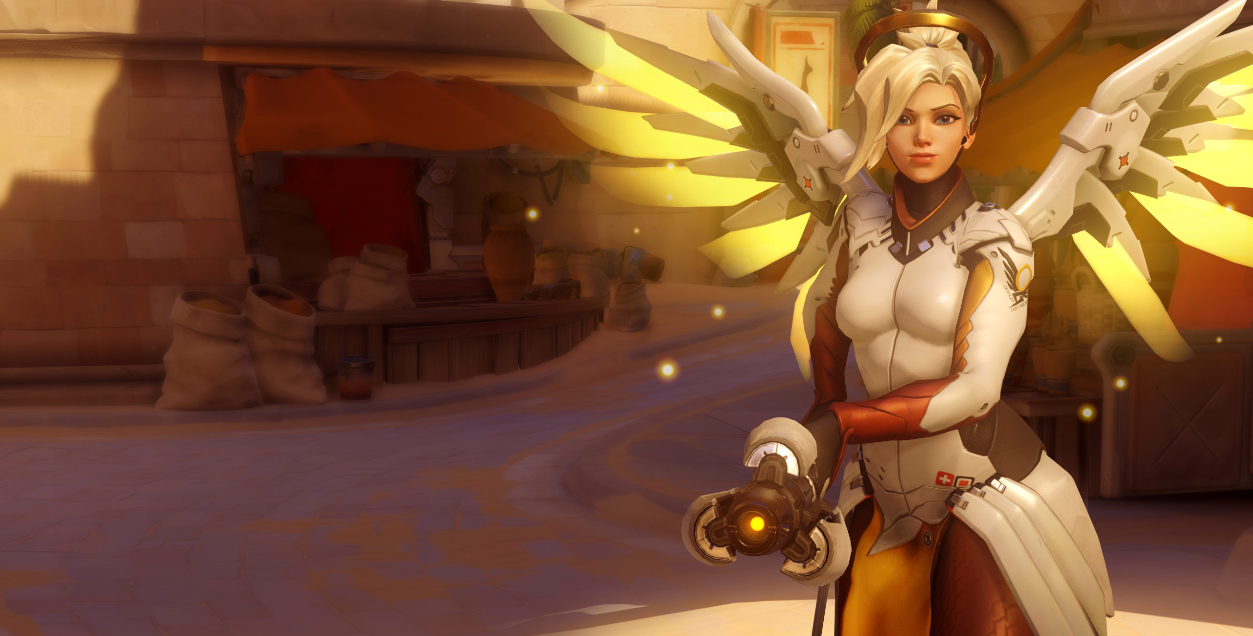 Zenyatta, Mercy revealed in Overwatch gameplay