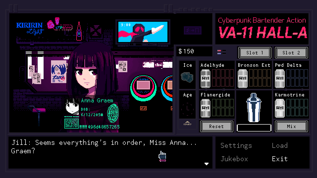 VA-11 HALL-A's got cat girls, booze, and an oppressive state
