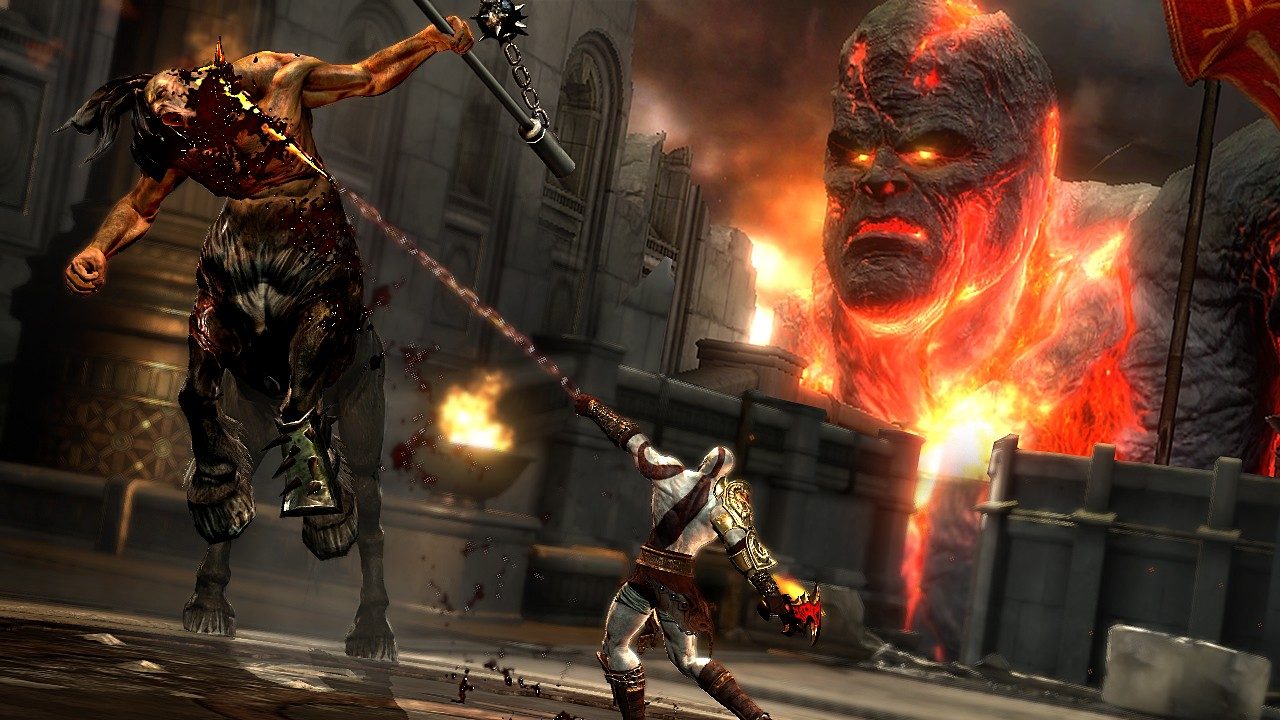 Yep, Kratos still yells a lot in the God of War III remaster