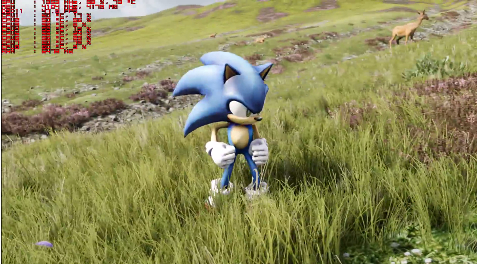 Sonic looks angry to be in Unreal 4
