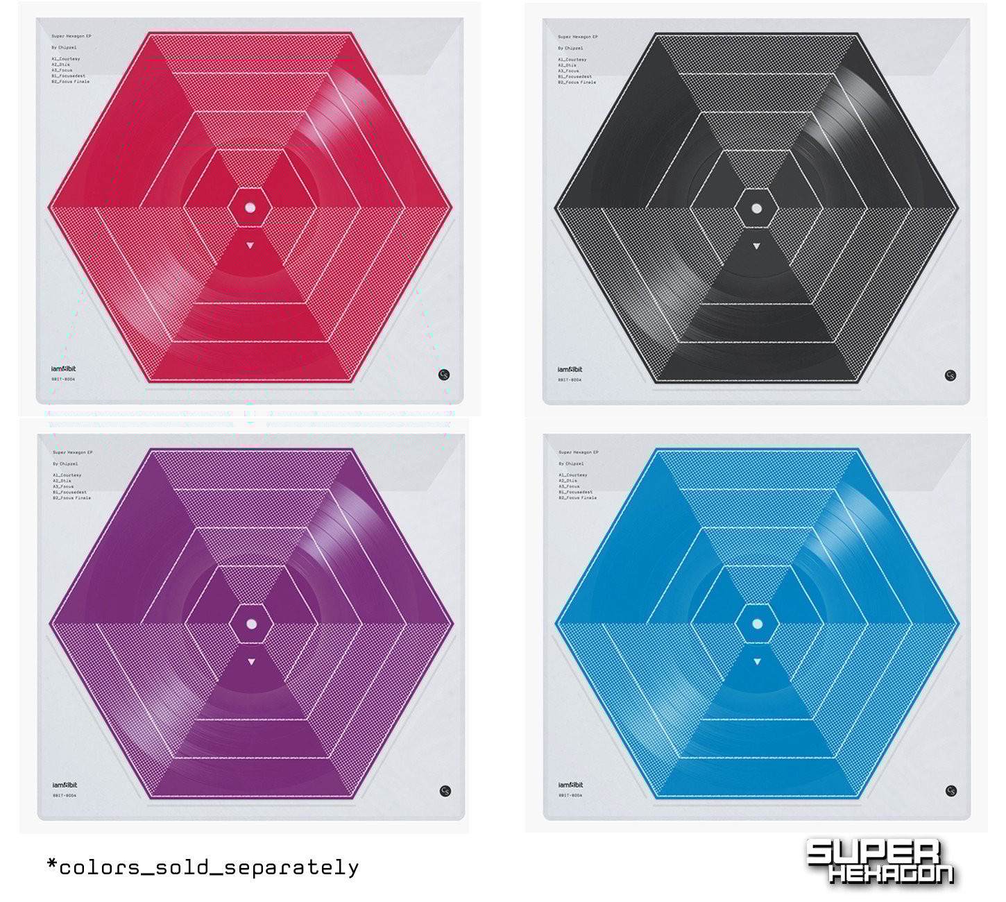 Get a load of these hexagonal vinyls for Super Hexagon