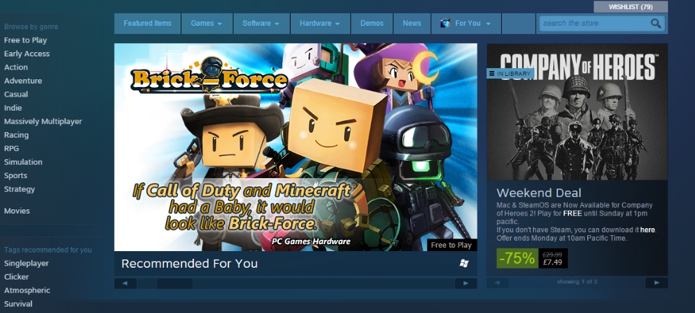 Steam now sells over 6000 different games