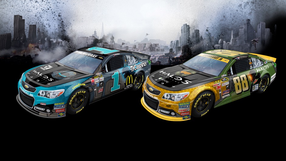 NASCAR unveils two Halo 5 themed paint schemes in real life