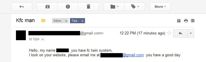 Sometimes, we get very good tips