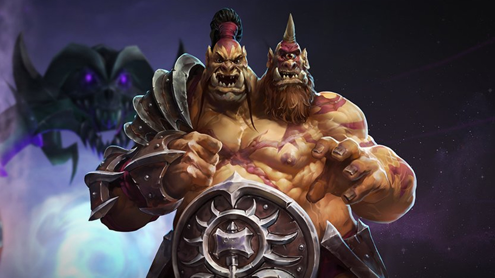Heroes of the Storm's two-player hero in action