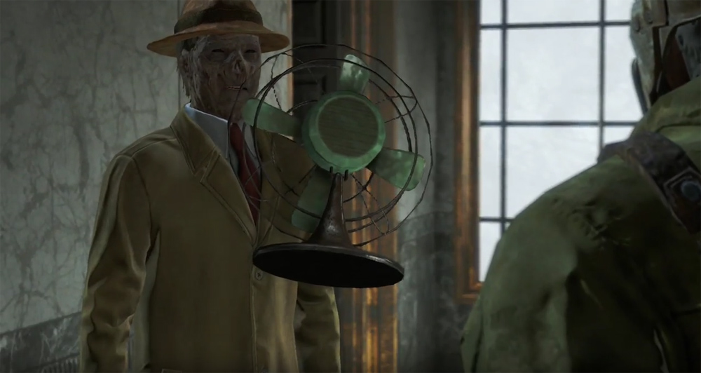 Well, that's one way to enter a locked building in Fallout 4