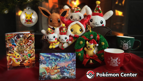 Christmas Pikachu and other holiday Pokemon merch