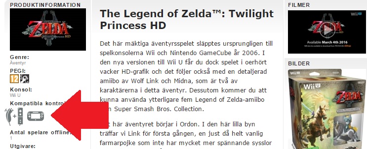 The Legend of Zelda: Twilight Princess Wii U will likely support Wiimote and Nunchuk controls