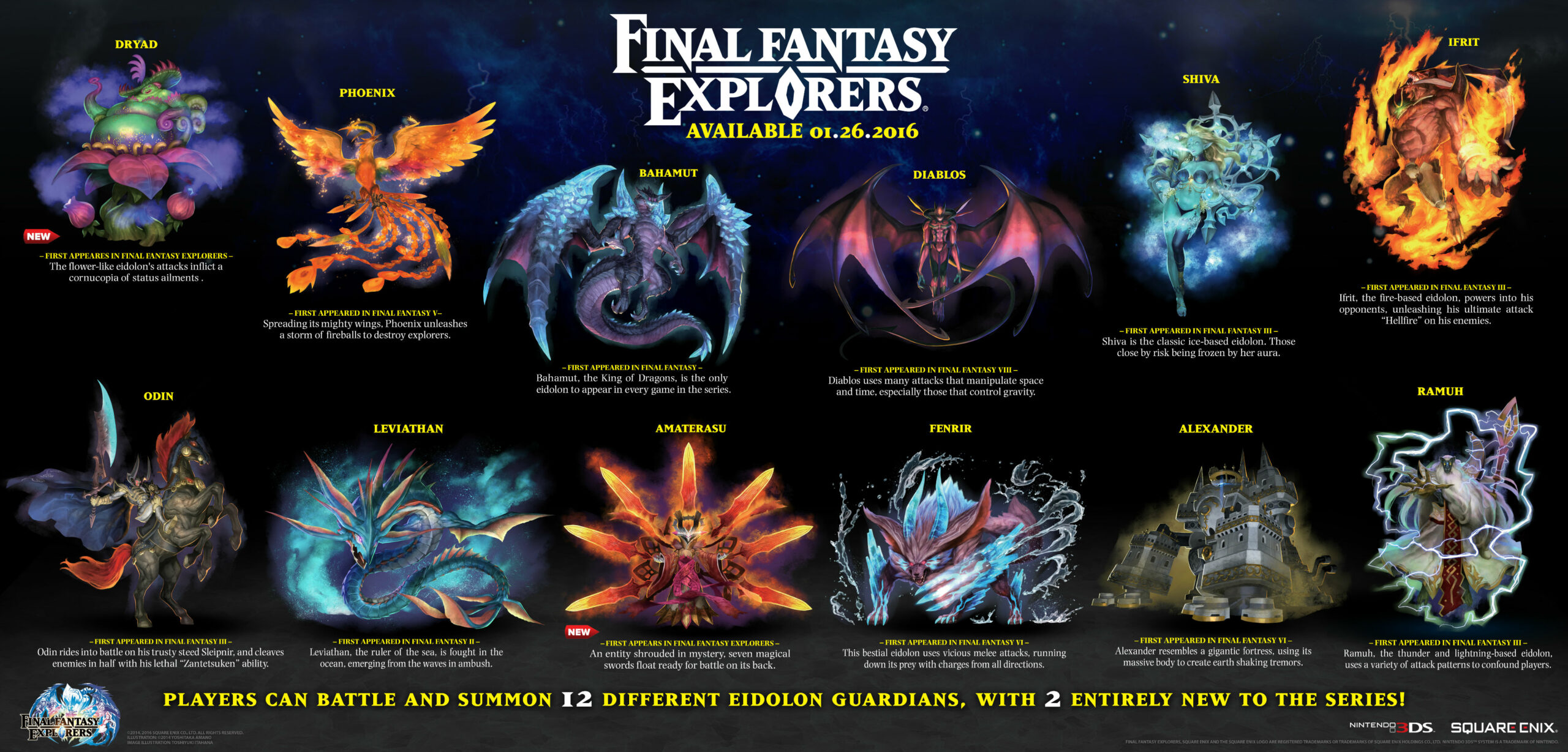 Final Fantasy Explorers will have two new summons