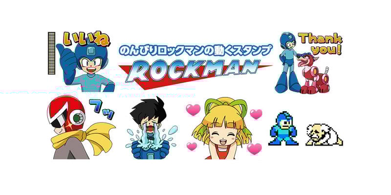 Mega Man stickers invade Japanese messaging app Line