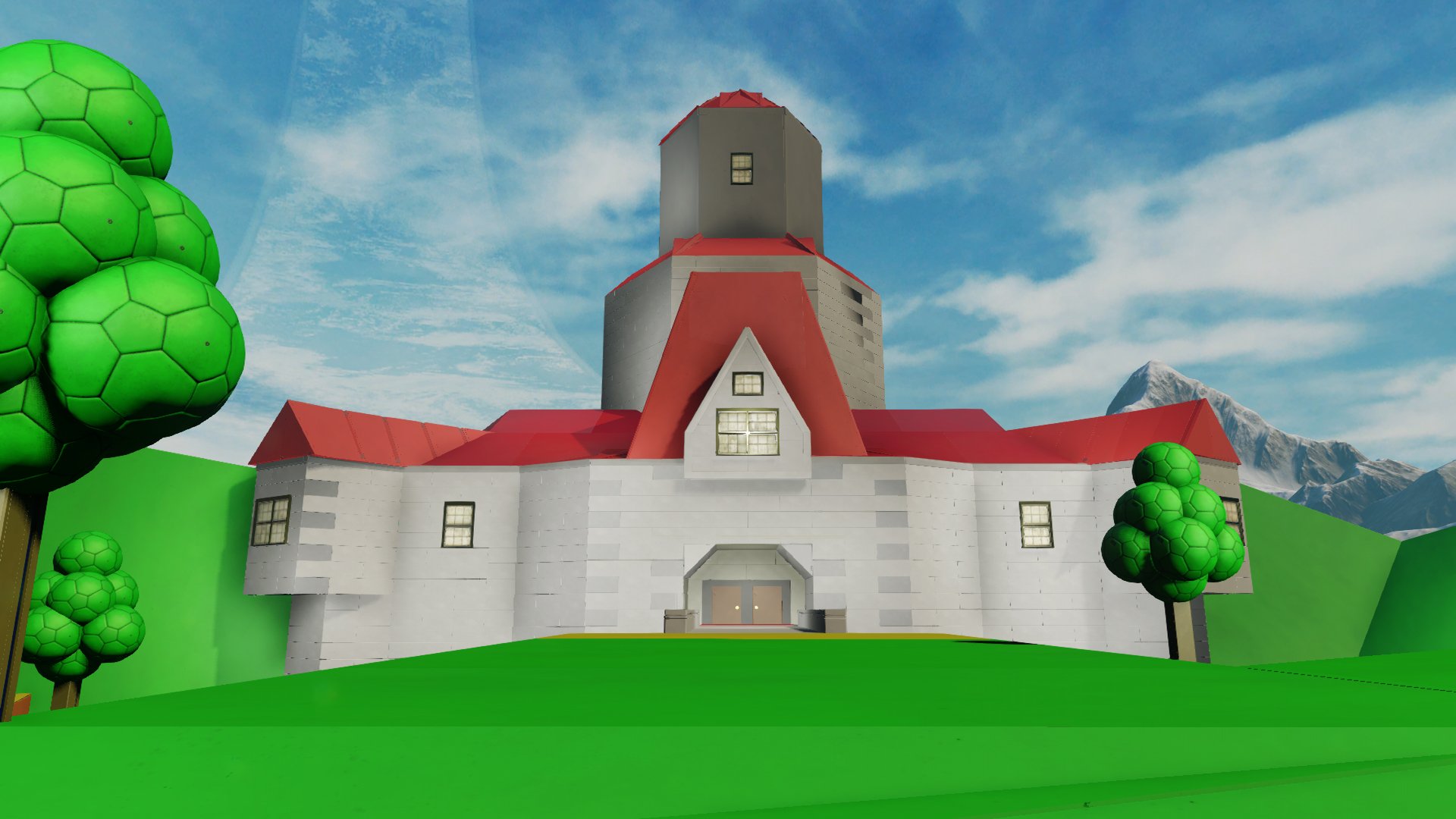 Someone created Peach's castle in Halo 5