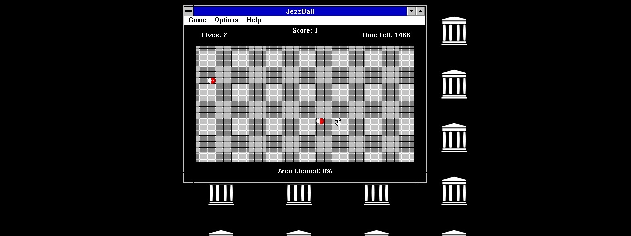 Play JezzBall and tons of other Windows 3.1 games in your browser