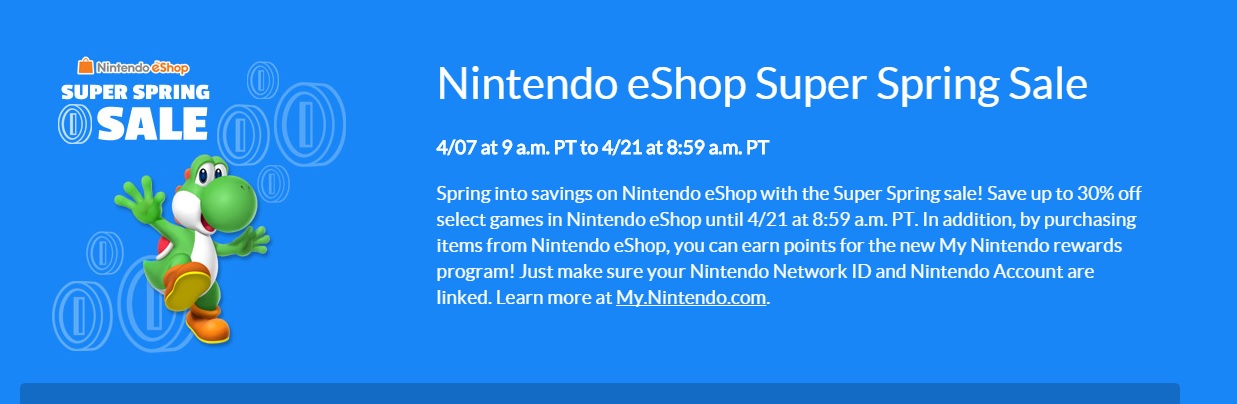 The Nintendo 'Super Spring Sale' is pretty dope